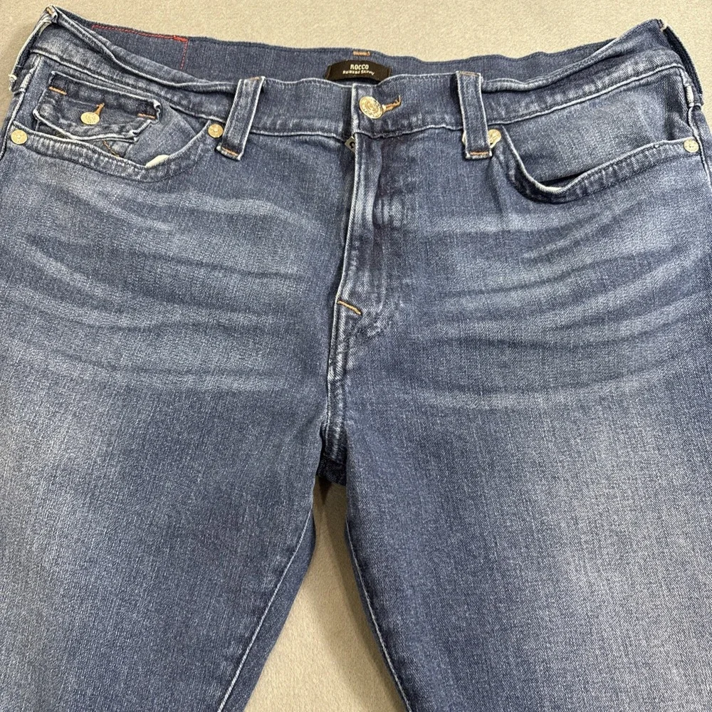 JEANS True Religion Rocco MENS 40 RELAXED SKINNY Stretch Premium Blue